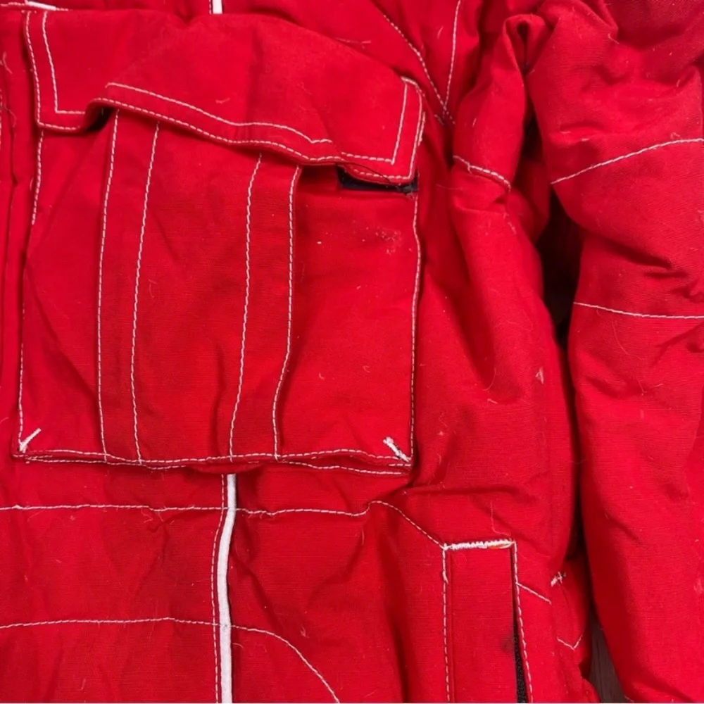 Obermeyer Alt3 Red Down Filled Ski Snow Waterfall Jacket